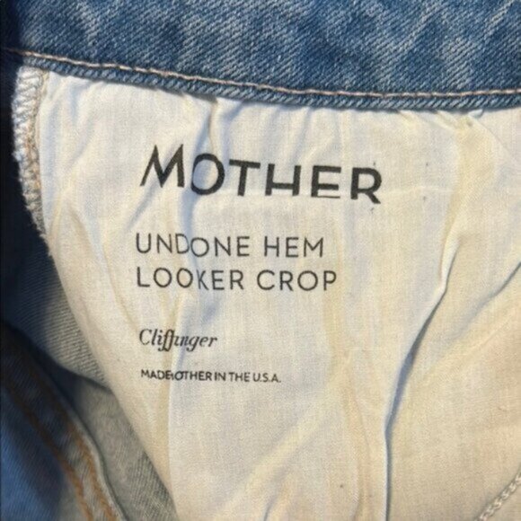 MOTHER Undone Hem Looker Crop Cliffhanger Jeans - Picture 5 of 6
